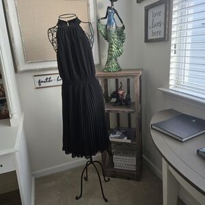 White House Black Market Black Halter Midi Dress